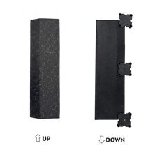 Rampe bordure pour sol en caoutchouc 100x20x2cm GladiatorFit | Gris