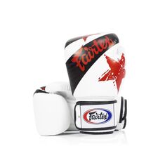 Boxhandschuhe Fairtex BGV1 &ndash; Nation Print &ndash; Weiss &ndash; 10 oz, Farbe: Weiss, OZ: 10oz