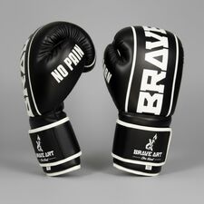 Guantoni da boxe – Classic One – Brave Art – Nero & Bianco – 14 oz, Colore: Nero, OZ: 14oz
