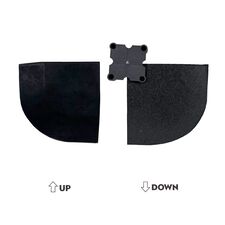 Ecke Eckbordüre für Gummiboden 100x100x2cm GladiatorFit | Grau