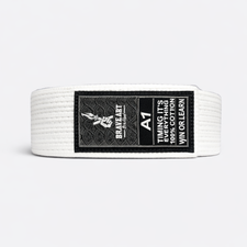 BJJ Belt – Premium – Brave Art – White – A1, Size: S, Colour: Weiss, Size (Kimono): A1 159-163 cm