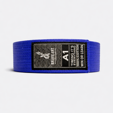 BJJ Belt – Premium – Brave Art – Blue – A1, Size: S, Colour: Blue, Size (Kimono): A1 159-163 cm