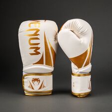 Gants de boxe Venum Challenger 2.5 Blanc/Or 10oz, Couleur: Blanc, OZ: 10oz