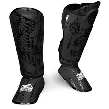 Protège-tibias Phantom Muay Thai – Noir – S/M, Taille: S/M, Couleur: Noir
