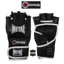 Courage Leather MMA Gloves  Promo, Colore: Nero, Size: XL
