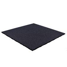 Rubber flooring “Connect Tiles Fifteen” 100x100x2cm + 7 connectors Stockz | Dark grey