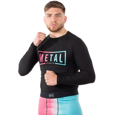 Rashguard maniche lunghe Metal Boxe Miami Vibe L, Taglia: L, Colore: Nero