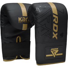 RDX F6 Boxing Bag Mitts – Gold Matte – Training, Colour: Gold, OZ: 4oz