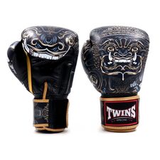 Gants de boxe Twins Yaksha Noir &ndash; 14oz, Couleur: Noir, oz: 14oz