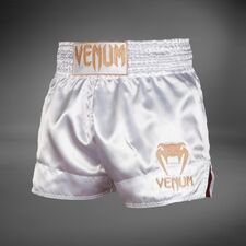 Venum Classic Muay Thai Shorts White/Gold L, Taglia: L, Colore: Bianco
