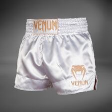 Venum Short Muay Thai Classic Blanc/Or XL, Taille: XL, Couleur: Blanc