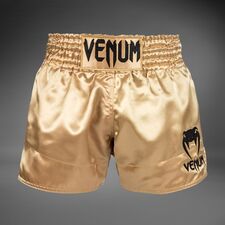 Venum Classic Muay Thai Shorts Gold/Black XL, Taglia: XL, Colore: Oro
