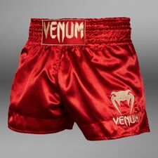 Venum Classic Muay Thai Shorts Bordeaux/Gold M, Size: M, Colour: Rot