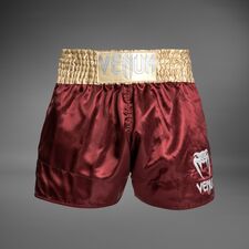 Venum Classic Muay Thai Shorts Bordeaux/Gold L, Taglia: L, Colore: Rosso