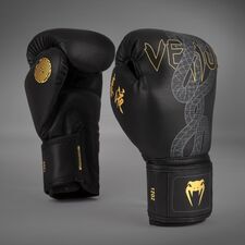 Boxhandschuhe Venum Serpenti &ndash; Schwarz/Silber/Gold &ndash; 16 oz, Farbe: Schwarz, OZ: 16oz