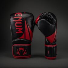 Boxhandschuhe Venum Challenger 2.5 Schwarz/Rot 12oz, Farbe: Schwarz, OZ: 12oz