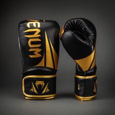 Guantoni Boxe Venum Challenger 2.5 Nero/Oro 10oz, Colore: Nero, OZ: 10oz