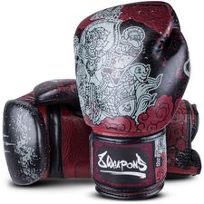 Gants de boxe 8 WEAPONS Hanuman Yant &ndash; Noir/Rouge &ndash; 14 oz, Couleur: Noir, oz: 14oz