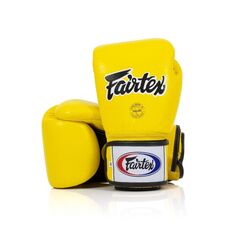 Guantoni da boxe Fairtex BGV1 – Universali – Giallo – 10 oz, Colore: Giallo, OZ: 10oz
