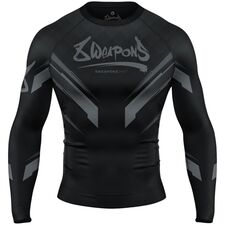 8 WEAPONS Rashguard Long Sleeve - Shift black-matt S, Taglia: S, Colore: Nero