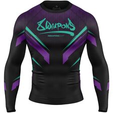 8 WEAPONS Rashguard, L/S, Shift, cyber, S, Taglia: S, Colore: Nero