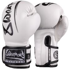 Guanti boxe bambino 8 WEAPONS – Bianco/Nero – 2 Oz – Unlimited 2.0, Colore: Bianco, OZ: 2oz