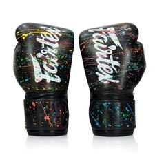 Boxhandschuhe Fairtex BGV14 &ndash; Painter &ndash; Schwarz/Weiss &ndash; 10 oz, Farbe: Schwarz, OZ: 10oz