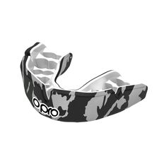 Mundschutz Instant Custom Fit OPRO Camo – Schwarz/Weiss/Silber, Bekleidungsgrösse: One Size, Farbe: Schwarz