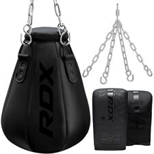 RDX Boxsack Schwarz – Birnenform (Maize Bag), Farbe: Schwarz, Zusatzgewicht: 15, Länge: 0.6m