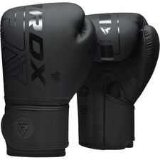 Boxhandschuhe RDX F6 Kids – Schwarz/Schwarz – 6oz, Farbe: Schwarz, OZ: 6oz
