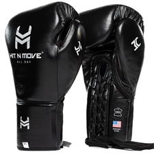 Gants de boxe HitnMove Balance lacets Noir 16oz, Couleur: Noir, oz: 16oz