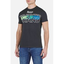 Round Neck  Printed T-Shirt, Taglia: 2XL, Colore: Antracite