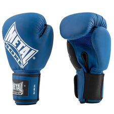 Metal Boxe Training & Competition Boxing Gloves Bleu 08 oz, Colour: Blue, OZ: 8oz