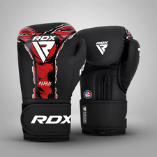 Boxhandschuhe RDX F17 - Schwarz/Rot - 16oz, Farbe: Rot, OZ: 16oz