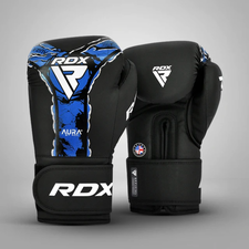 Boxhandschuhe RDX F17 - Schwarz/Blau - 16oz, Farbe: Blau, OZ: 16oz