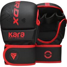 Guanti MMA sparring RDX F6 KARA – Rosso – S/M, Taglia: S/M, Colore: Nero