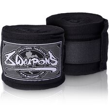 Boxing Hand Wrap semi-elastic 8Weapons Black 5m, Colour: Schwarz, Length: 5.0m