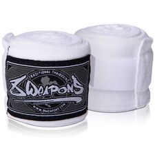 Bande de boxe semi-élastique 8Weapons Blanc 5m, Couleur: Blanc, Longueur: 5.0m