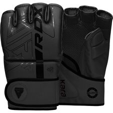 Grappling Gloves F6 Matte Black-L, Size: L, Colour: Schwarz