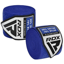 Bandes de Boxe RDX Hand Wraps Pro 2.5 m Bleues, Couleur: Bleu, Longueur: 2.5m