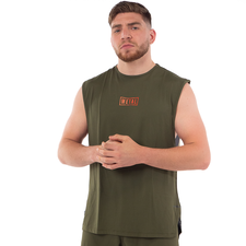 Débardeur Metal Boxe Olive L, Taille: L, Couleur: Kaki