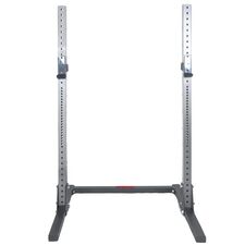 Station rack / cage à squat musculation en acier GladiatorFit | Gris 180 CM