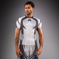 Rashguard Kurzarm Venum Galactic 3.0 Weiss/Schwarz L, Bekleidungsgrösse: L, Farbe: Weiss