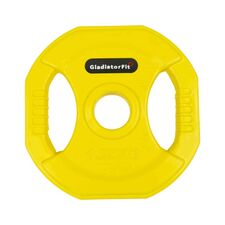 Disques de poids Pump caoutchouc et poignées Ø 31mm GladiatorFit (lot de 2) | 1.25 KG