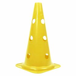 Cône 38cm 3 trous pour jalons Ø 25mm Omada | Jaune, Couleur: Jaune