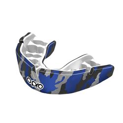 OPRO Instant Custom Protège-dents Camo – Noir/Bleu/Argent, Taille: Taille unique, Couleur: Camouflage