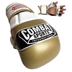 Combat Sports Max Strike – Gants d’entraînement MMA, Taille: L, Couleur: Or