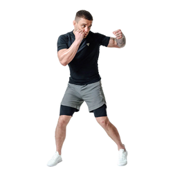 Shorts de MMA T16, Taille: L, Couleur: Gris