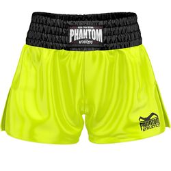 Short de Muay Thai Phantom Team – Jaune fluo – L, Taille: L, Couleur: Jaune