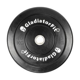 GL-7649990879734-Black Olympic disc with rubber coating &#216; 51mm | 10 KG